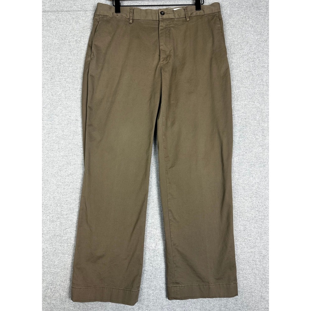 Polo Ralph Lauren Chinos Mens 35x26 Brown Stretch Classic Fit Trousers